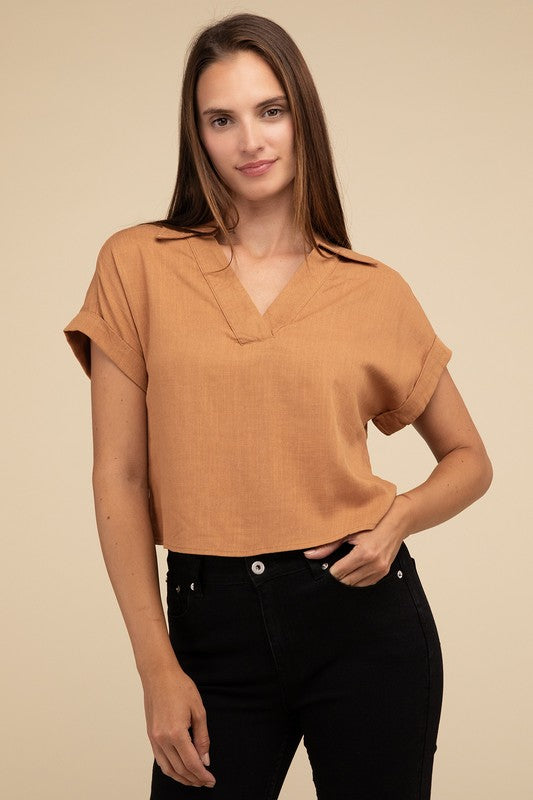 Always a Delight Linen Top