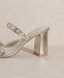 Victoria- Pearl Strap Heel