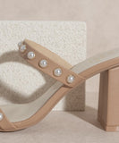 Victoria- Pearl Strap Heel