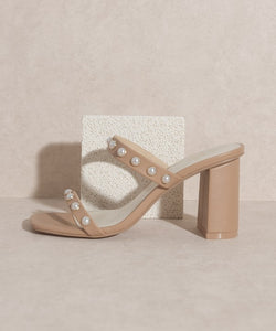 Victoria- Pearl Strap Heel