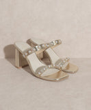 Victoria- Pearl Strap Heel