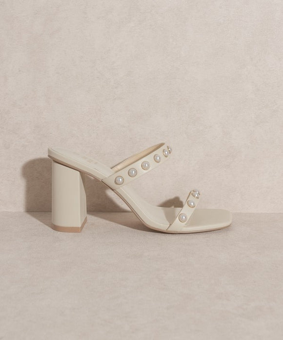 Victoria- Pearl Strap Heel