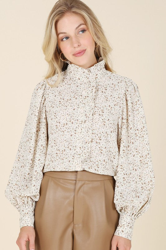 Floral frill blouse