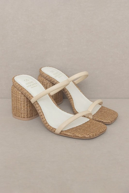 MARGARET RAFFIA SANDALS