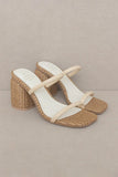 MARGARET RAFFIA SANDALS