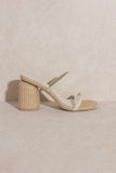 MARGARET RAFFIA SANDALS