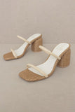 MARGARET RAFFIA SANDALS