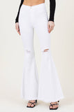 WHITE OUT HIGH WAISTED FLARE JEANS