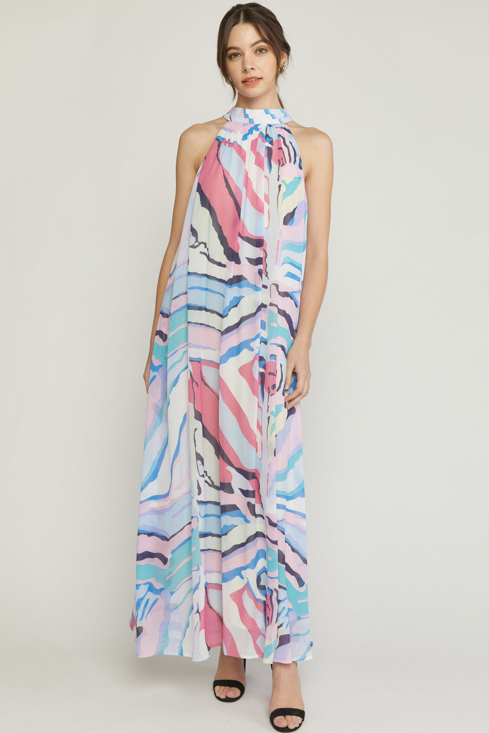 cotton candy maxi dress Waterfall Ruffle Maxi Dress